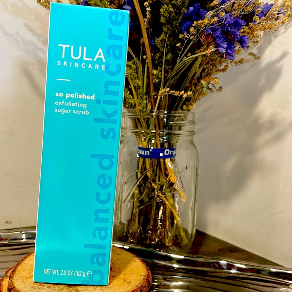 Tula skincare. Sugar scrub